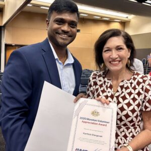 Moreton Volunteer Award recognises community leadership of Karthick Elangovan