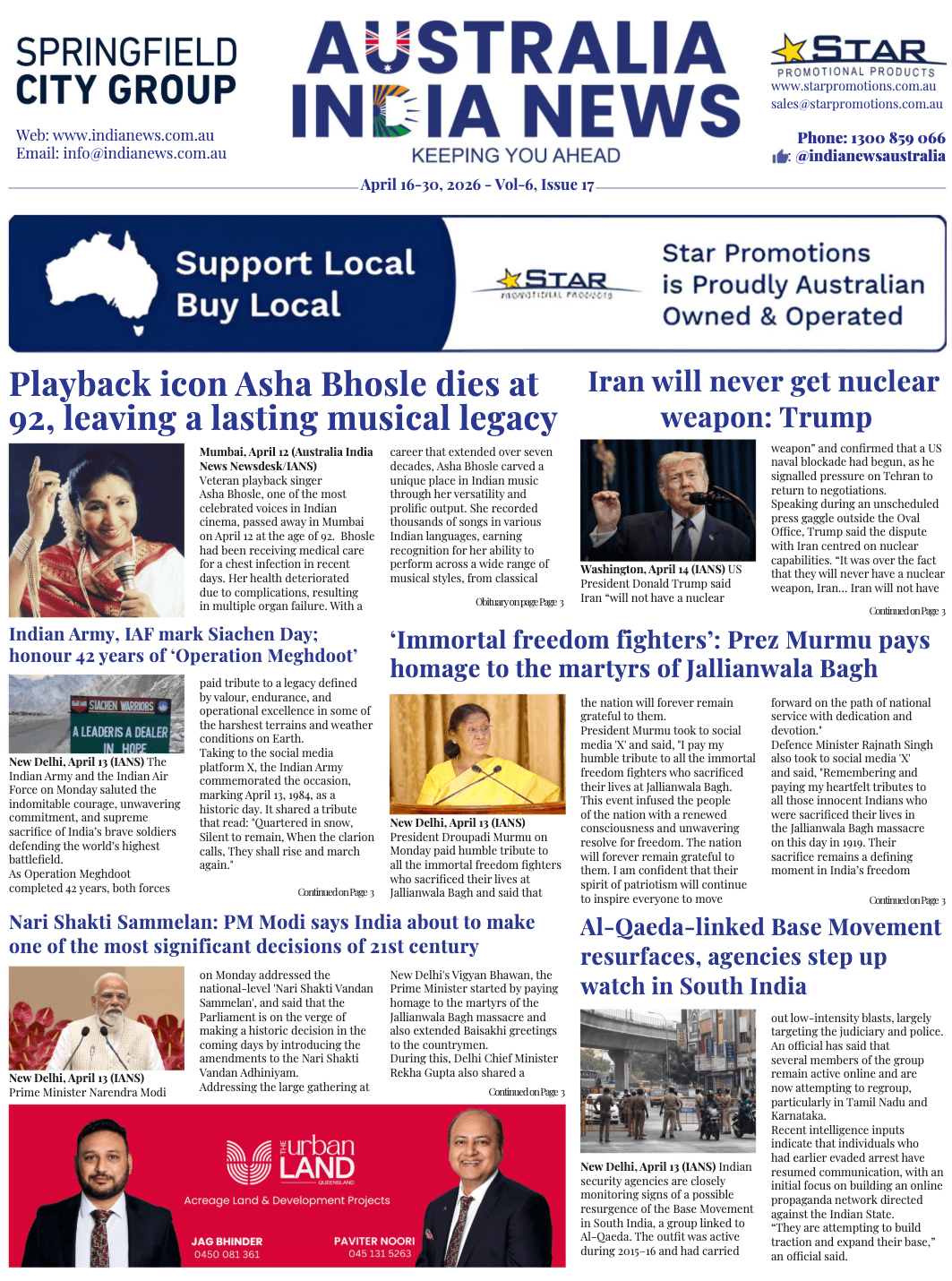 Indian News April 16-30-2026