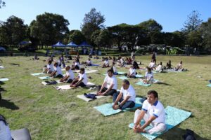Brisbane community celebrates International Day of Yoga