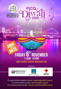 FICQ announces date for Queensland’s Diwali 2026 celebrations