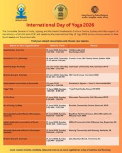NSW and South Australia prepare for International Day of Yoga events
