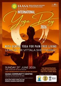 IAASA Centre to host International Day of Yoga celebration in Adelaide